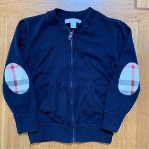 Burberry boys blue zip cardigan sweater Size 4